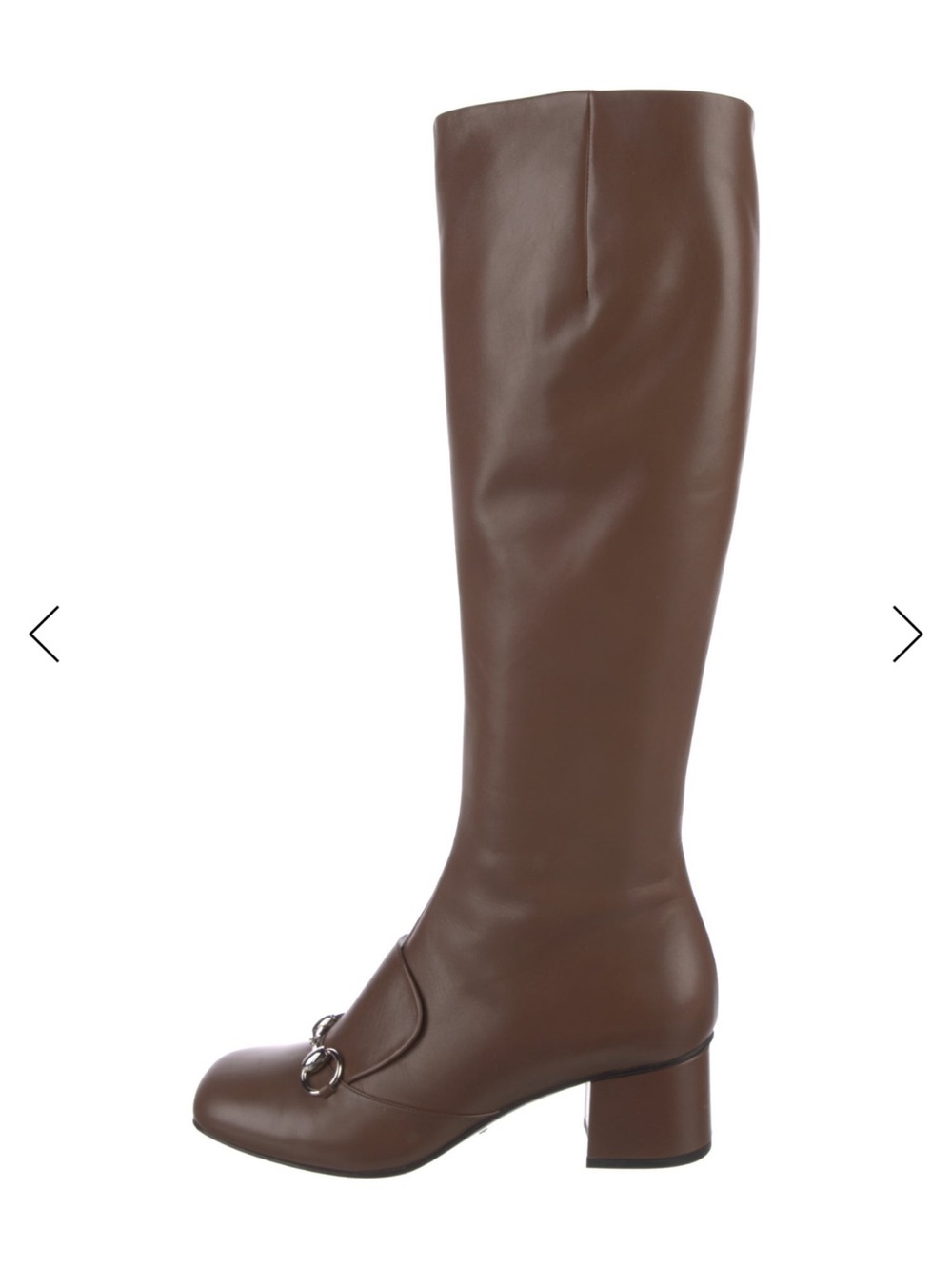 GUCCI NWT Tall Brown Leather Knee-High Boot Size-8.5